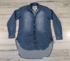 Frank Eileen Shirt Womens Large Denim Grayson Button Up