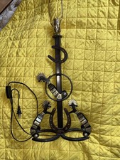 Horse Shoe & Spur Lamp Western Hand Forged Horse Shoes And Ornate Spurs