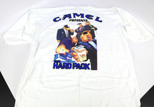 Vintage 1991 Joe Camel Presents the Hard Pack White T-Shirt, XL, L, NOS