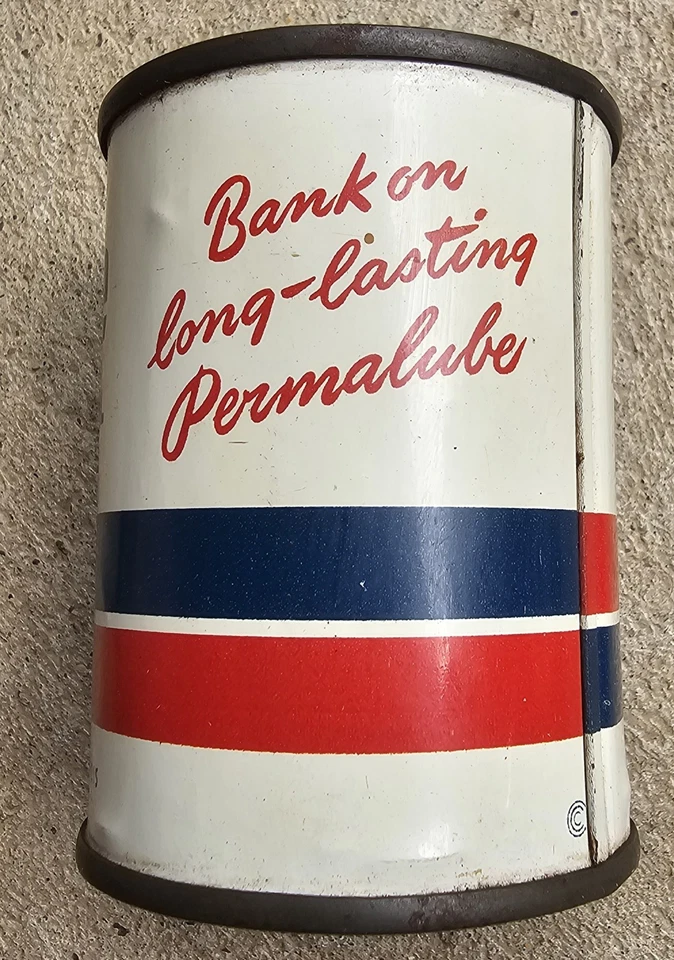 Vintage Standard Oil Permalube Motor Oil 3" Bank on Long Lasting Permalube - Image 2 of 4