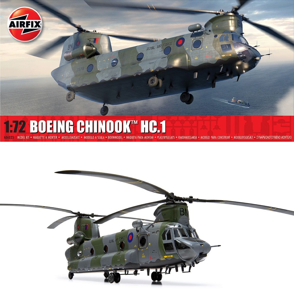 Airfix 1:72 Scale Model Kits Boeing Chinook HC.1 Helicopter Skill Level 3 A06023 - Image 5