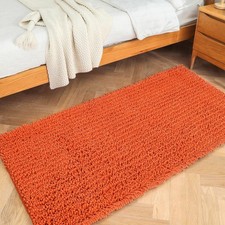 FLOLEOPA Soft Plush Microfiber Bathroom Rugs Absorbent Non Skid Machine Wash Dry