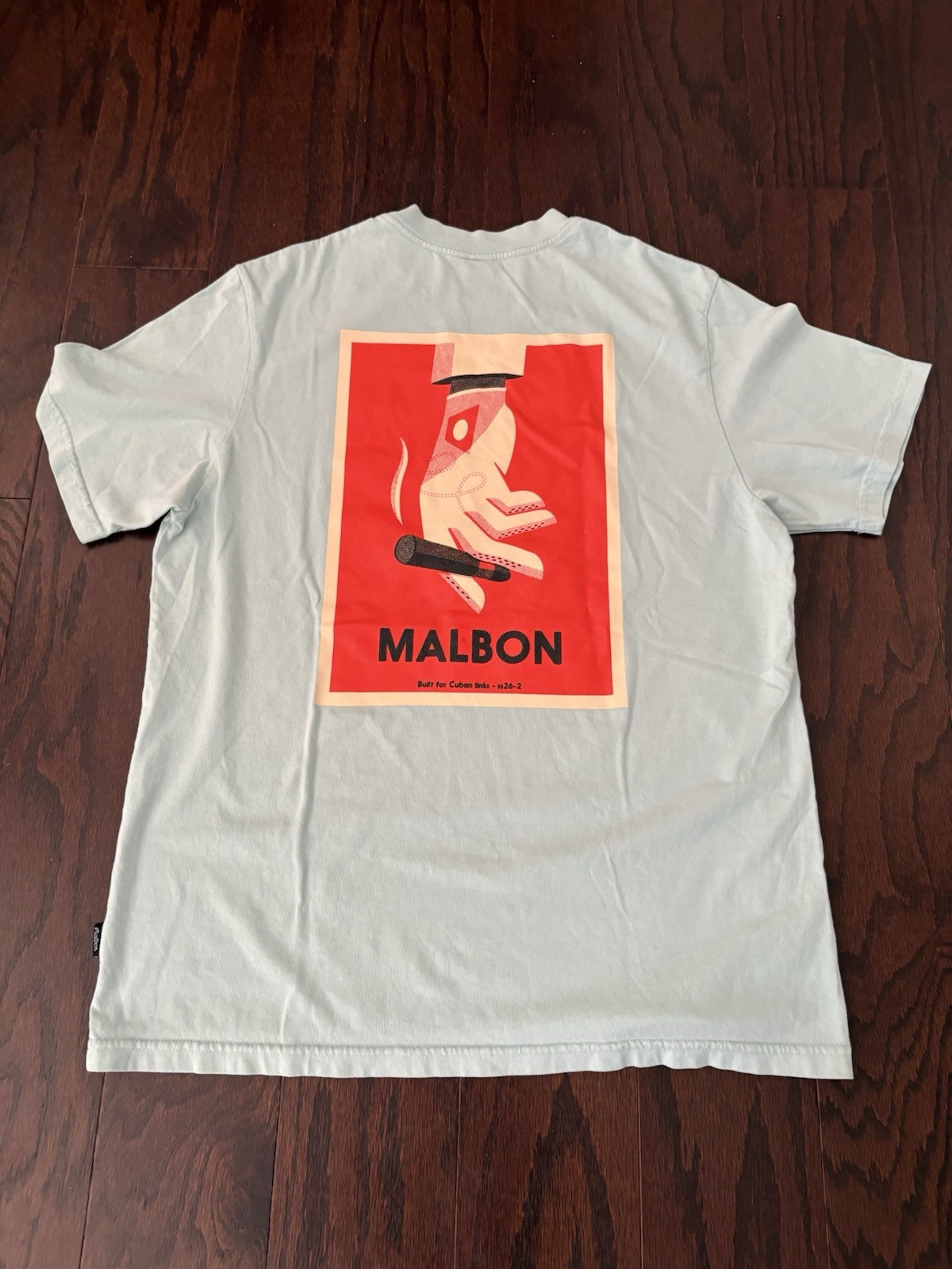 NEW MALBON Bermuda Cigar Short Sleeve T-Shirt Light Blue XS NWOT, RARE SOLD OUT