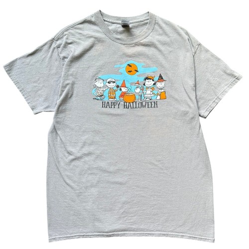Gildan Snoopy Peanuts Halloween Graphic Tee Shirt Gray Men’s L