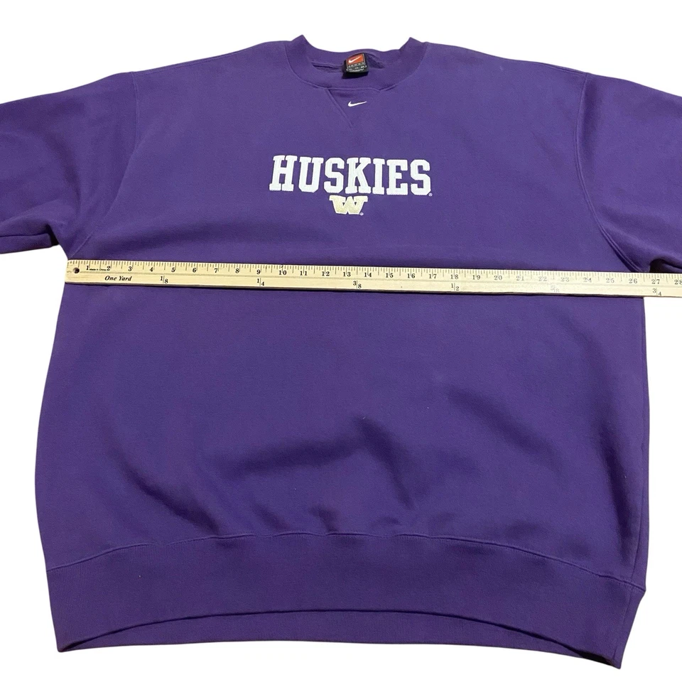 University Washington Huskies Crewneck XL 90s Nike Team Center Swoosh Vintage - Image 4 of 4