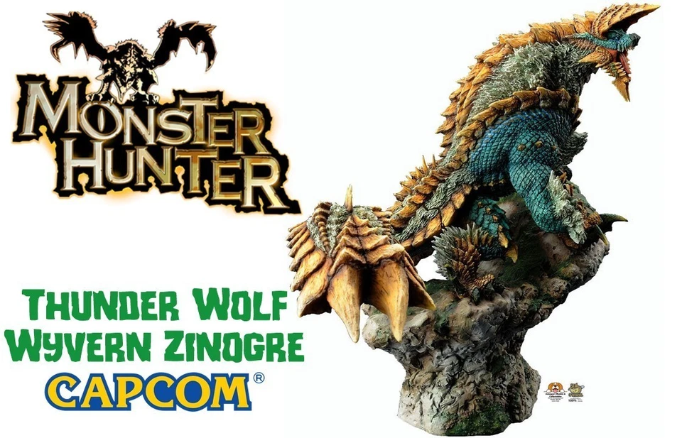 Monster Hunter: Capcom Thunder Wolf Wyvern Zinogre fixed pose figure - Image 2 of 4