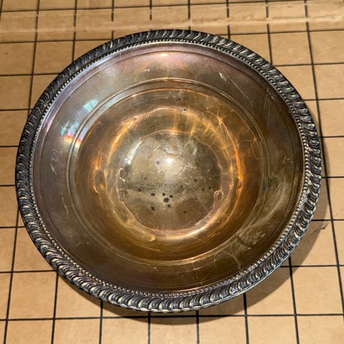 Sterling By Rank M Whiting Weighted And Re Enforced Nut Candy Finish Bowl 4010 - Afbeelding 8 van 23