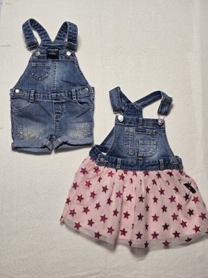 Genuine Kids from OshKosh & Jordache 2T Denim & 3T Tulle Star Overall skirt 