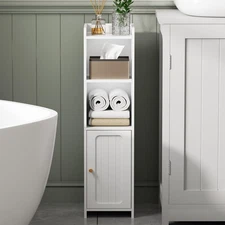 Small Bathroom Cabinet, Narrow Storage Cabinet with Anti-Tip & Adjustable She...