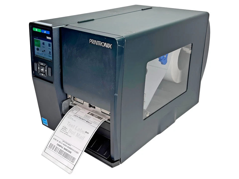 Printronix T6000 T6304 Thermal Transfer Label Printer 300 dpi LAN USB Serial - Image 3 of 4