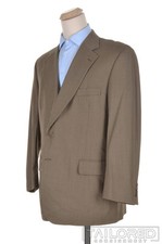 PAUL STUART Brown Birdseye 100 Wool Blazer Sport Coat Jacket - BESPOKE 48 R