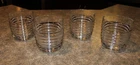 SET OF 4 ANCHOR HOCKING GLASS VINTAGE 10 OZ "PARK AVENUE" ON THE ROCKS TUMBLERS