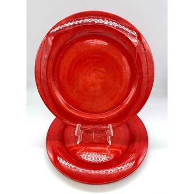 Pfaltzgraff Nuance of Red Set of 2 Dinner Plates 11 5/8''
