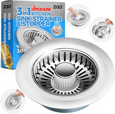 Kitchen Sink Drain Strainer - Kitchen Sink Stopper, 304 Stainless Steel Sink Dra