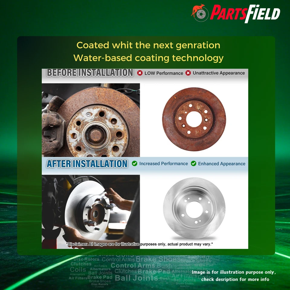 Pair Front Disc Rotors for BMW X1 2009-2015 312mm - image 4 of 4