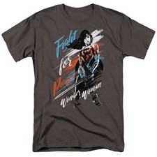Wonder Woman Comic Art Figure Fight For Peace Gray T-SHIRT NEW UNWORN