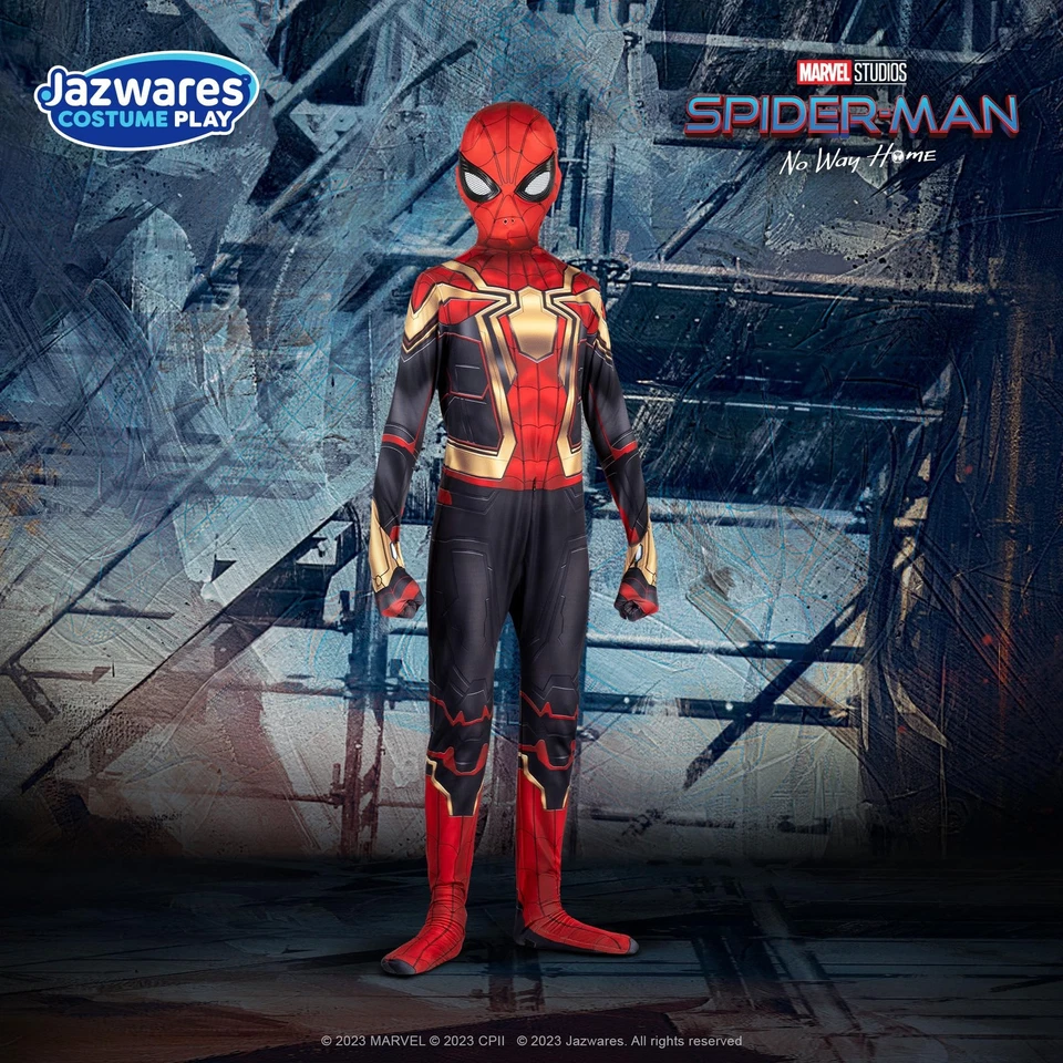 Disfraz Zentai Spider-Man Juvenil Deluxe - Spandex Elástico Bidireccional, Fácil de Usar Foto 3 de 3