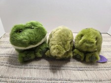 Swibco puffkins 1990's frog, alligator and turtle plush