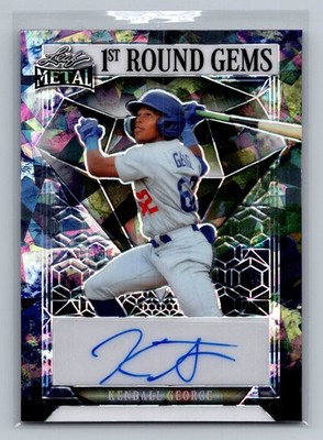 KENDALL GEORGE 2023 LEAF METAL 1ST ROUND GEMS AUTO CARD #1RG-KG1 1/1