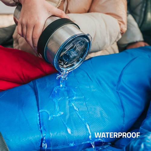 Camping Sleep Bag (Adults/ 10-12, Warm/Cold Weather, Compact Essentials) - Picture 7 of 8