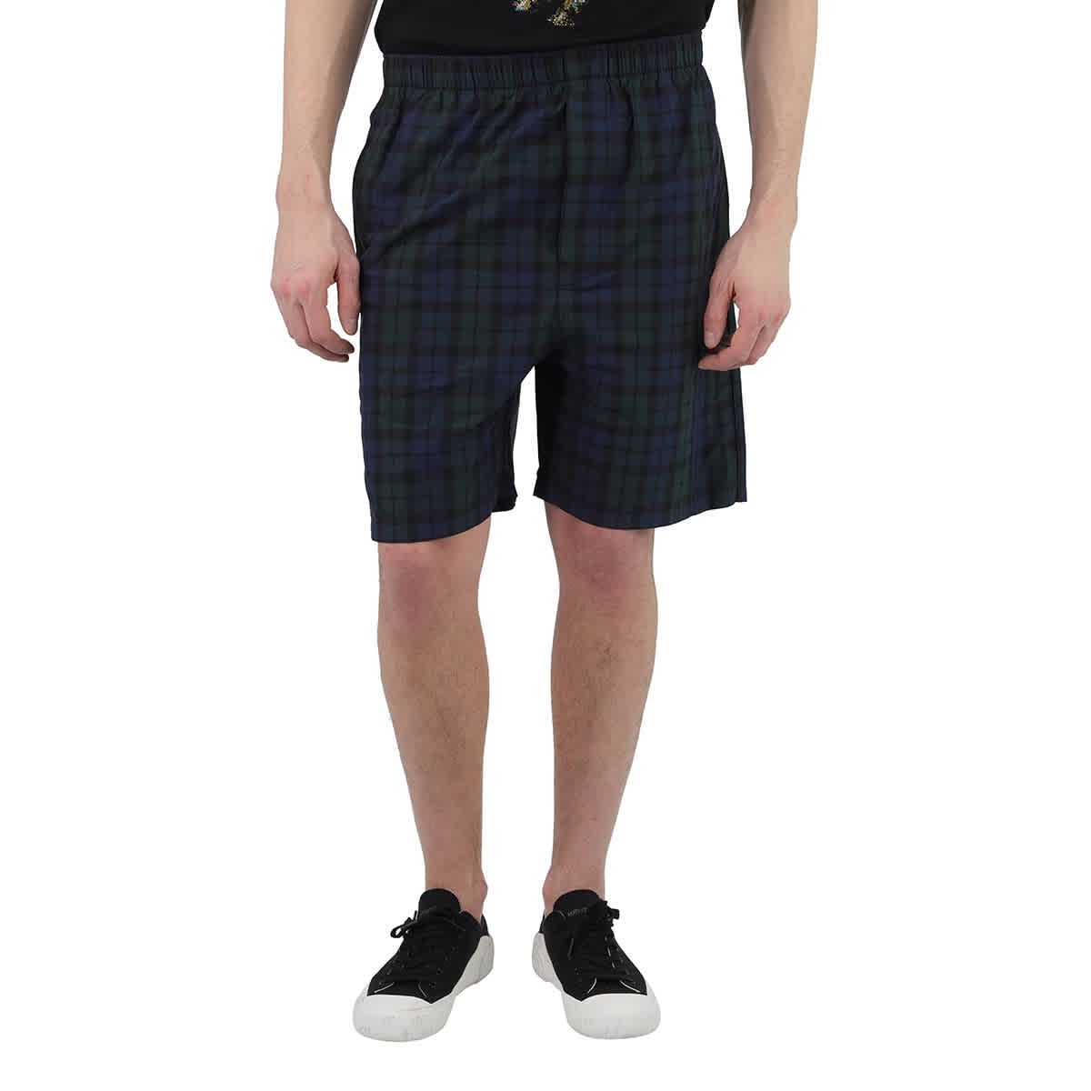 Мужские хлопчатобумажные шорты Balenciaga в парижскую клетку фирменный размер 46 размер талии 53990₽