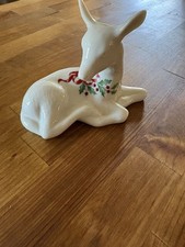 Lenox 1993 Holiday Deer China Jewels Collection Christmas Figurine Holly Berries