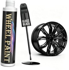 Rim Touch Up Paint, Rim Paint Pen, Car Wheel Scratch Repair Kit Gloss Black