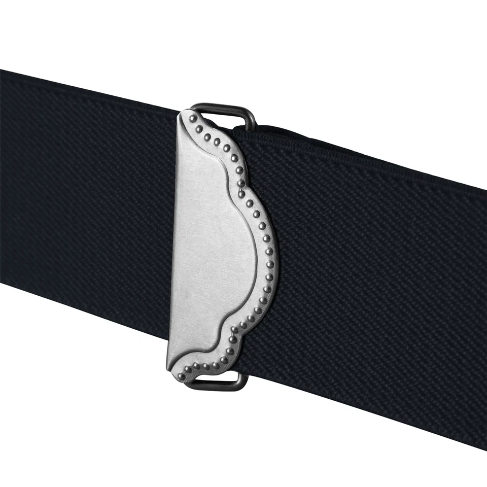 Buyless Fashion Suspenders for Men - 48" Adjustable 1 1/4" - X Back Black Hooks - Image 4 of 4