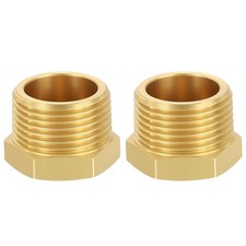 2PCS 1" Male NPT x 1/4" FeMale NPT Thread Brass Hex Extension Adapter