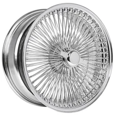 20x8" LA Wire Wheels FWD 150-Spoke Straight Lace Chrome Rims (B08)