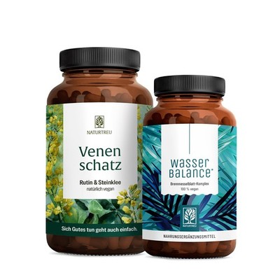 Rutin Steinklee Komplex Brennnessel Rutin vegan Schwere Beine Paket NATURTREU 
