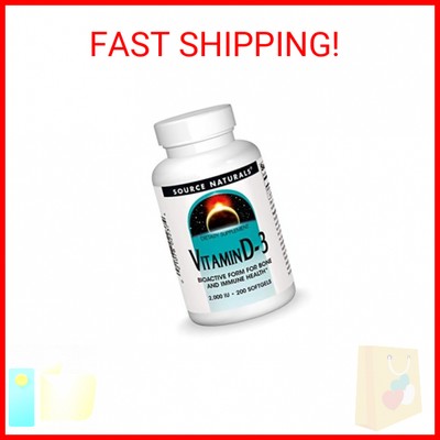 Source Naturals Vitamin D-3 2000 iu Supports Bone & Immune Health - 200 Softgels