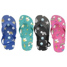 A2Z 4 Kids Toddler Flip Flops with Back Strap Unicorn Rainbow Starfish Turtle