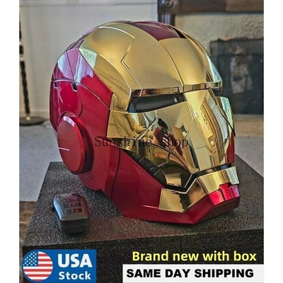 #ad #ad Autoking Iron Man Gold MK5 Helmet Electronic Voice Activated Openamp;Close Mask New $145.00