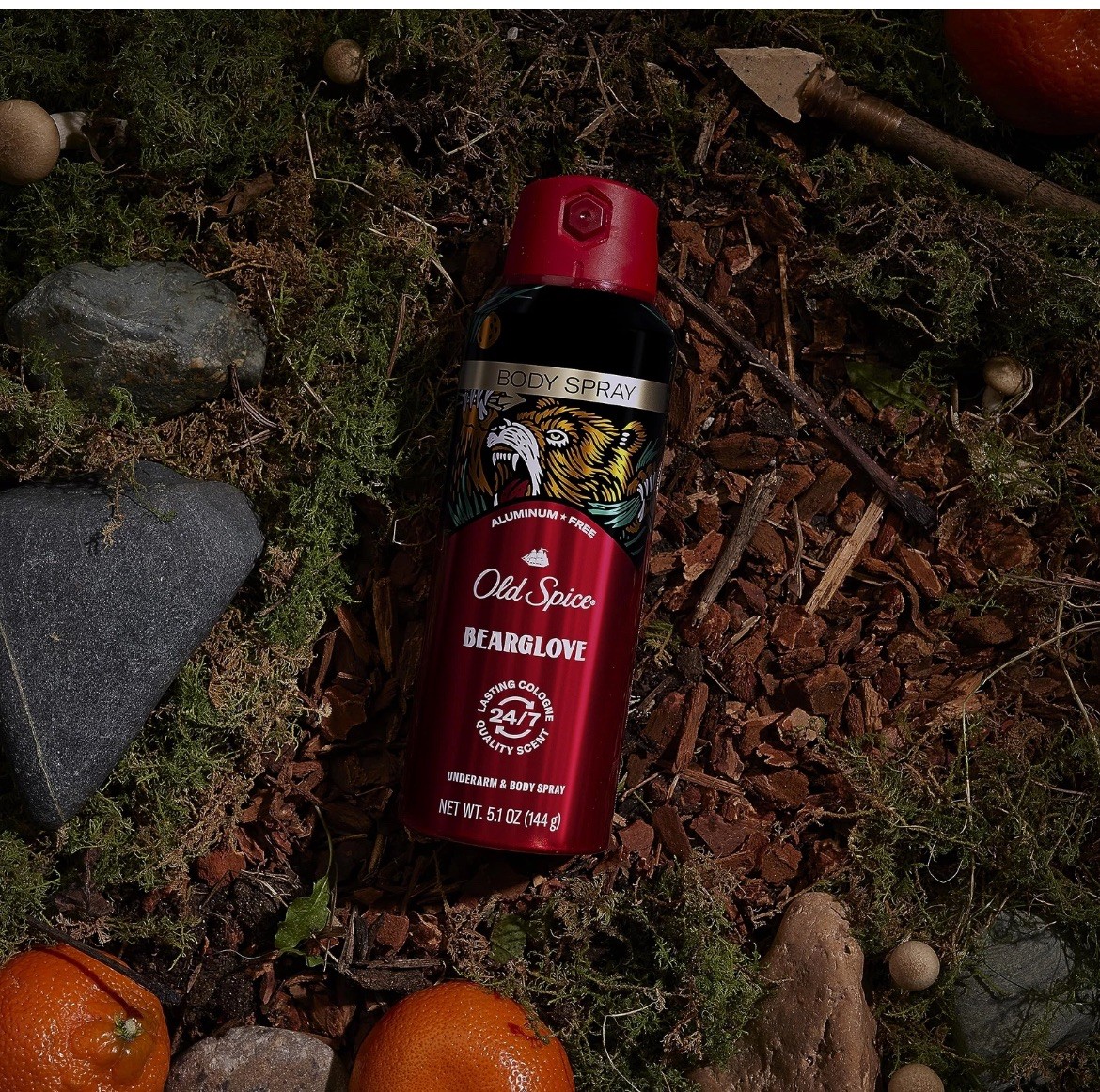 Old Spice Bearglove Body Spray for Men 5.1 Oz Pack of 3 Wild Collection