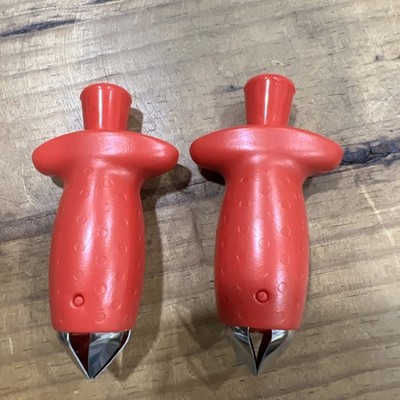 Strawberry Slicer Corer Huller Tool Stem Remover For Salad Dessert 2 pack