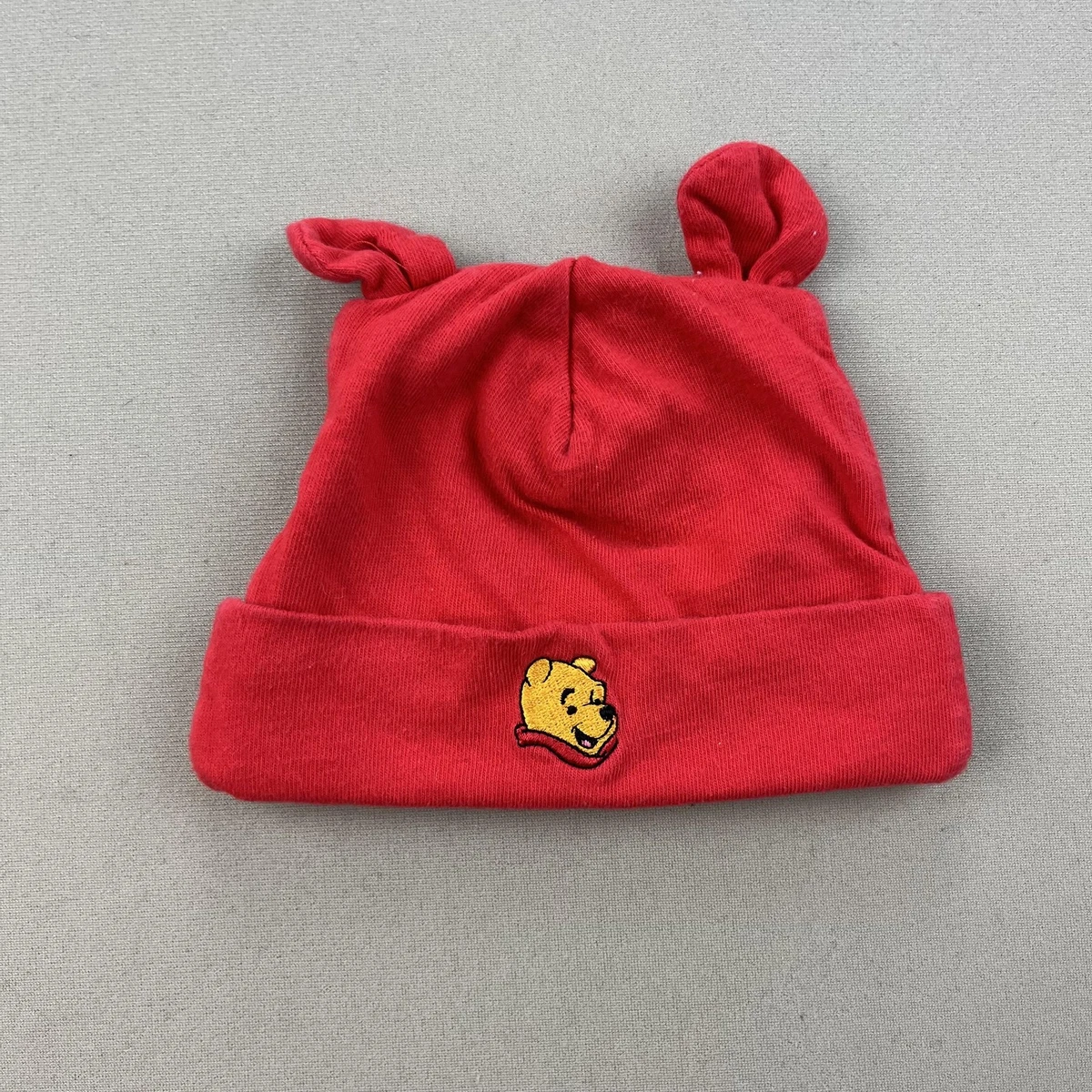 Winnie the Pooh Disney Red Black Vintage 90’s Black Red Beanie Snow Winter Hat Vintage Pooh Disney Beanie Hat Stripe Navyblue/red Colour - Etsy main image 2