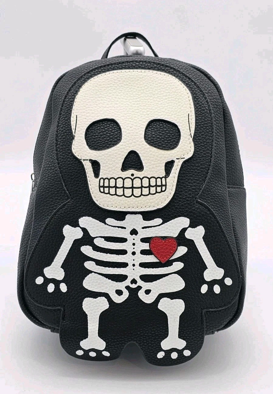 Sleepyville Critters Skeleton Man Mini Backpack Tote GLOWS in The Dark