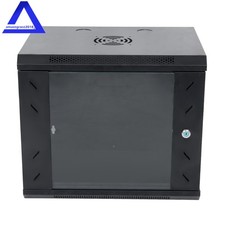 9U Wall Mount Server Cabinet Network Rack Vented Enclosure Lock Door 15.5'' Deep