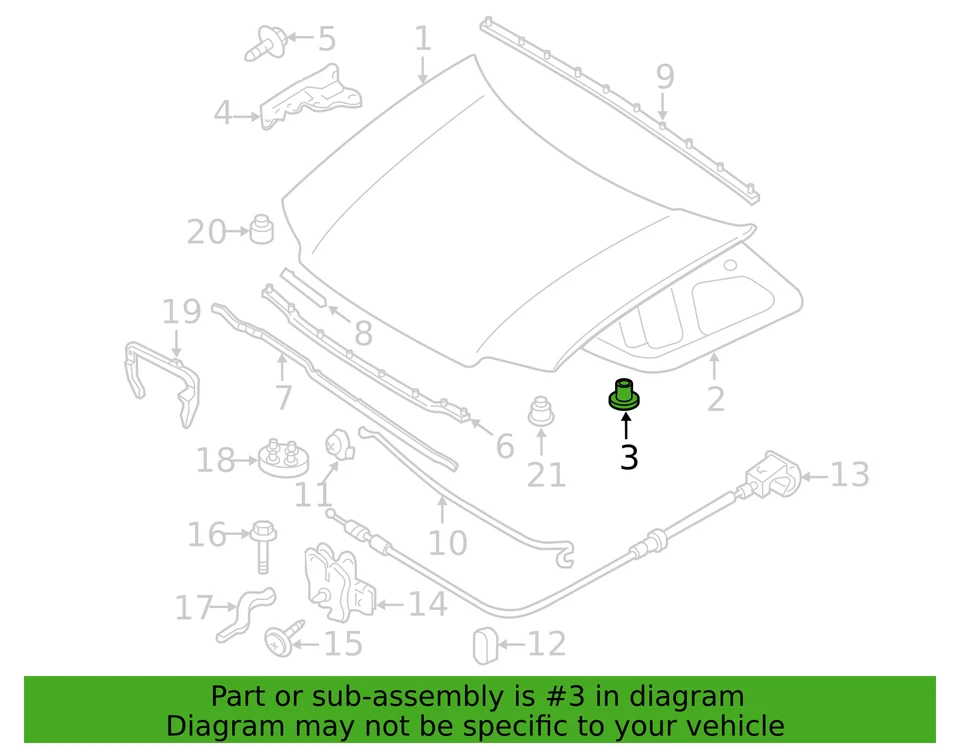FORD OEM Fender-Insulator Retainer W705002-S300 one piece - Image 3 of 4