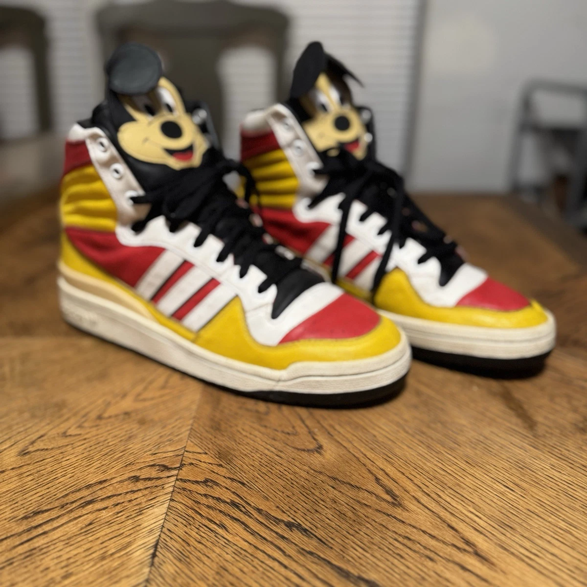 adidas gazelle silver green womens adidas jeremy scott mickey mouse disney hi-top sneakers used – único13
