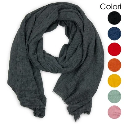 EMILA Sciarpa cotone donna grande pashmina da ragazza fulard fular leggero caldo regal