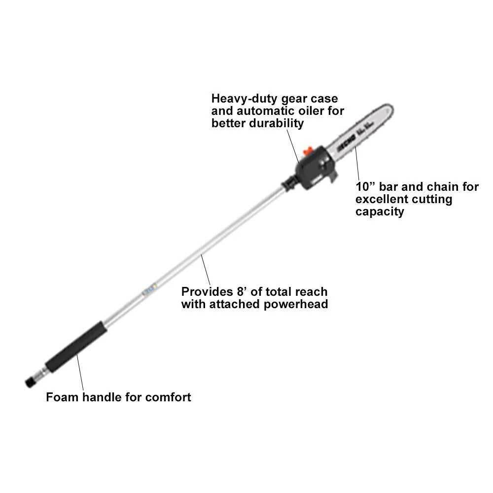 Echo Echo 57'' Pas Pole Saw Power Pruner Attachment With Bar Chainsaw & Chain 743184509593 eBay