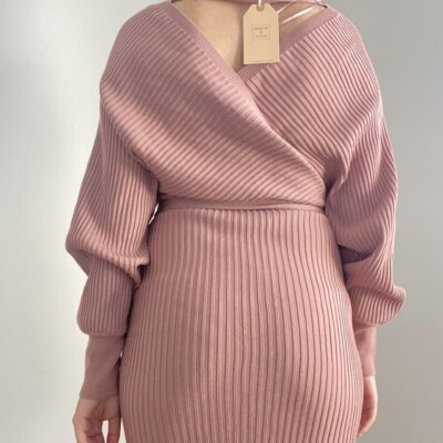 mauve knit dress Just Between Us Sweater Dress - Mauve