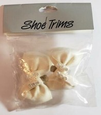 Sheds Shoe Trims Vintage Cream and Rhinestone Shoe clips from Harrods, London