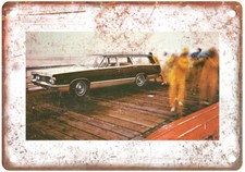 Vintage 1968 Mercury Colony Park Station Wagon Ad Reproduction Metal Sign A11923