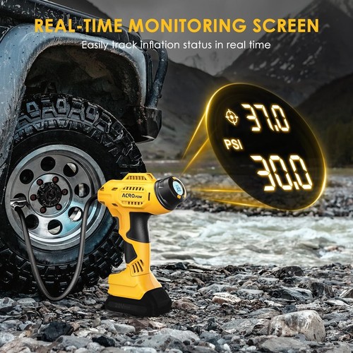 Cordless Tire Inflator 160 PSI Max Portable Air Pump with Digital - Picture 3 of 7