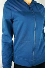 VICTORIA'S SECRET VS SPORT HOODIE JACKET SPORTY MESH SCALLOPED TRIM DEEP TEAL