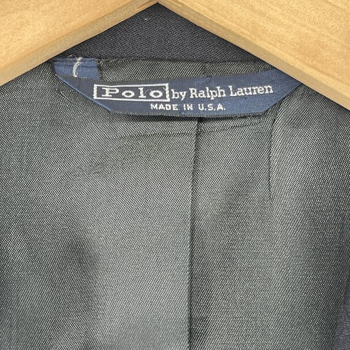 POLO RALPH LAUREN Wool Blazer Boys 14 Gold Button Sport Coat Blue USA - Picture 4 of 15
