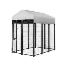 Welded Outdoor Wire Dog Kennel Medium to Large Fence 6' x 4' x 6' Pet Enclosure
